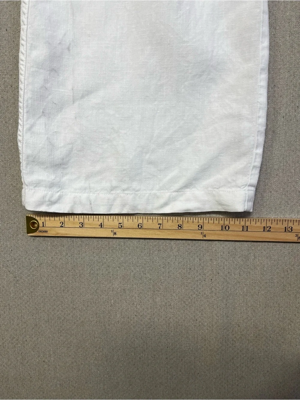 Banana Republic White Linen Drawstring Pants Women’s Size 12 Wide Leg